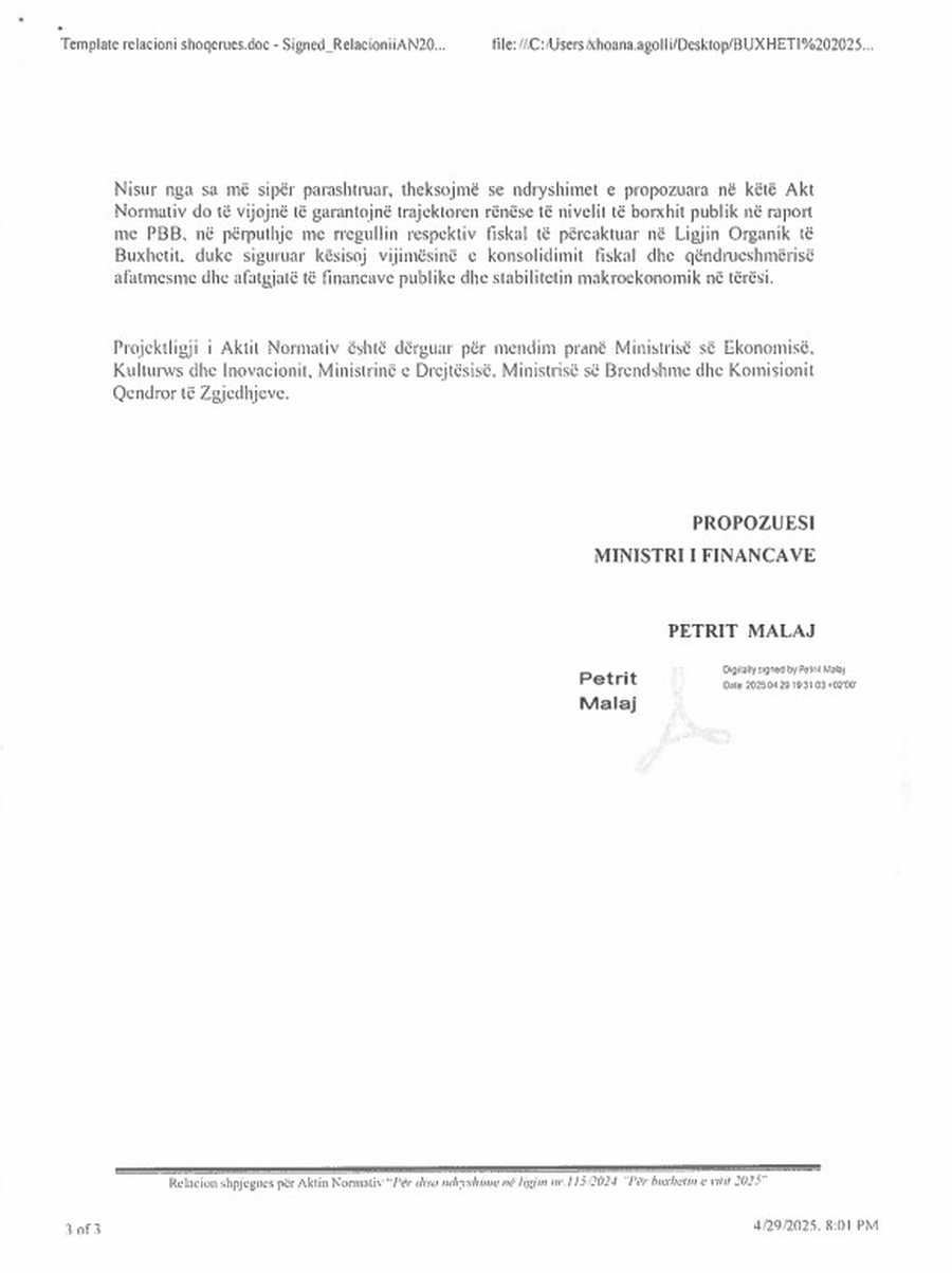 Qeveria ndryshon buxhetin 10 ditë para zgjedhjeve, 10 mln dollarë