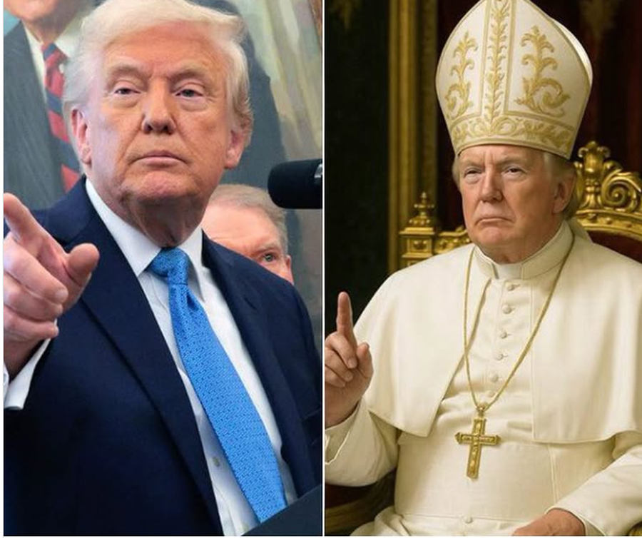 Trump "bëhet Papë", fotoja e shpërndarë nga