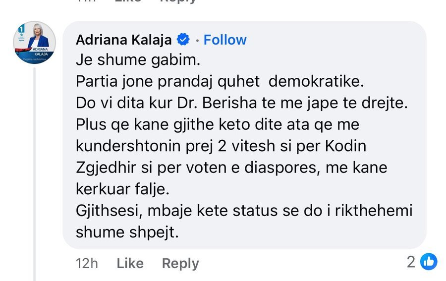E quajti Sude që votat ia bleu Rama, Adriana Kalaja shigjeton sërish