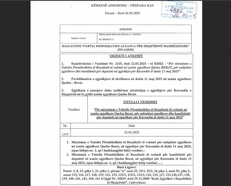 Partia Demokratike kërkon pavlefshmëri të zgjedhjeve në