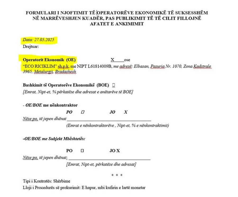 1+1 = 3! "Tenderët e çuditshëm" të mbetjeve