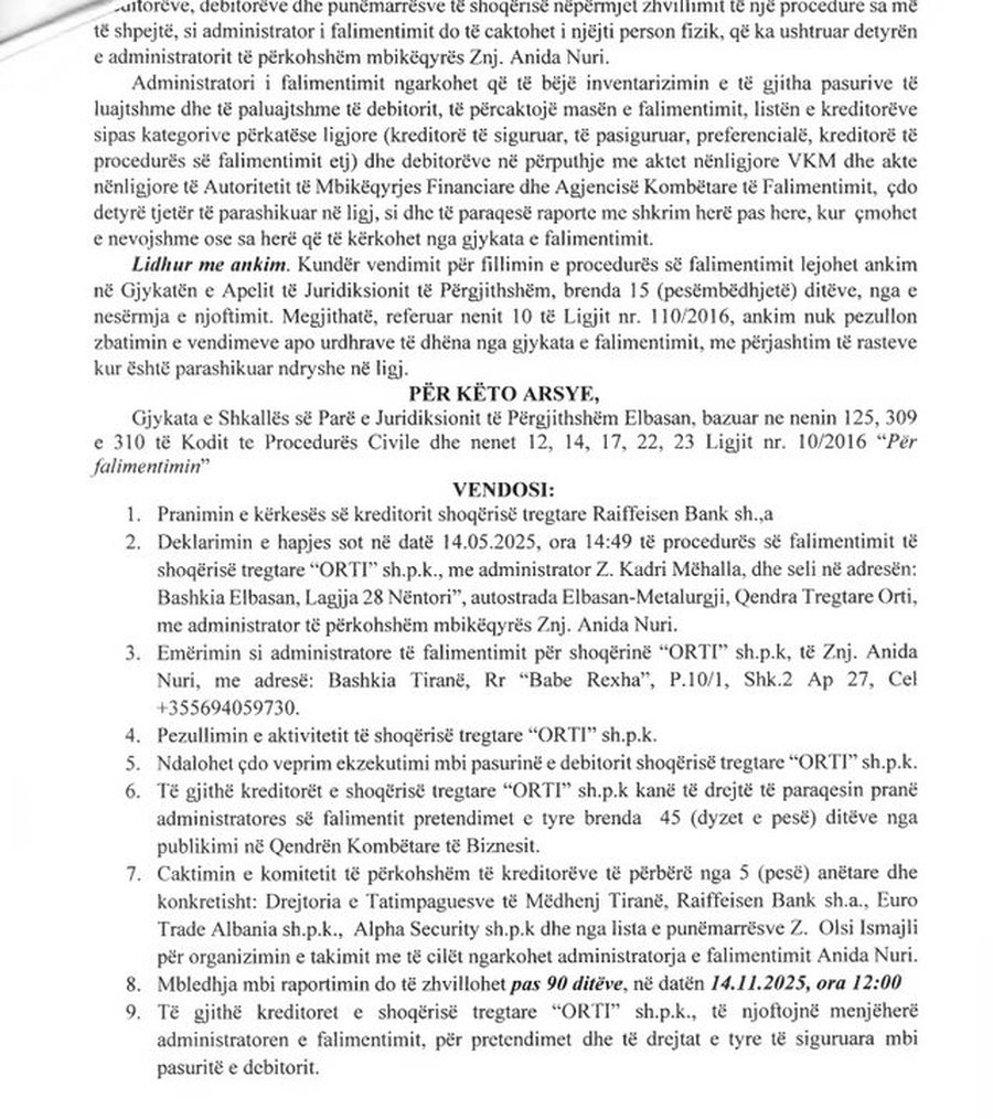 Fundosi dhjetëra kreditorë, cila është kompania që i