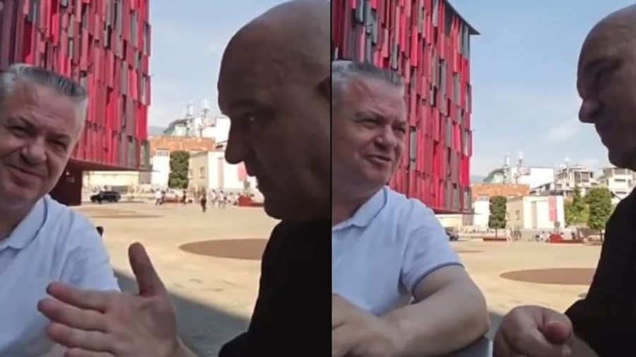 Ilir Vrenozi takohet me “komandantin”! Demokrati pi kafe me Myslim