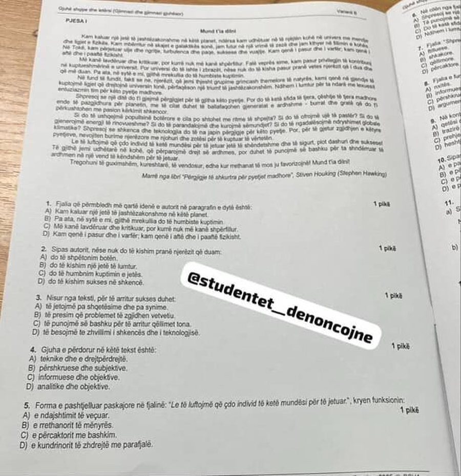 FOTOT/ S’ka surpriza, vijon avazi! Dalin tezat e provimit të