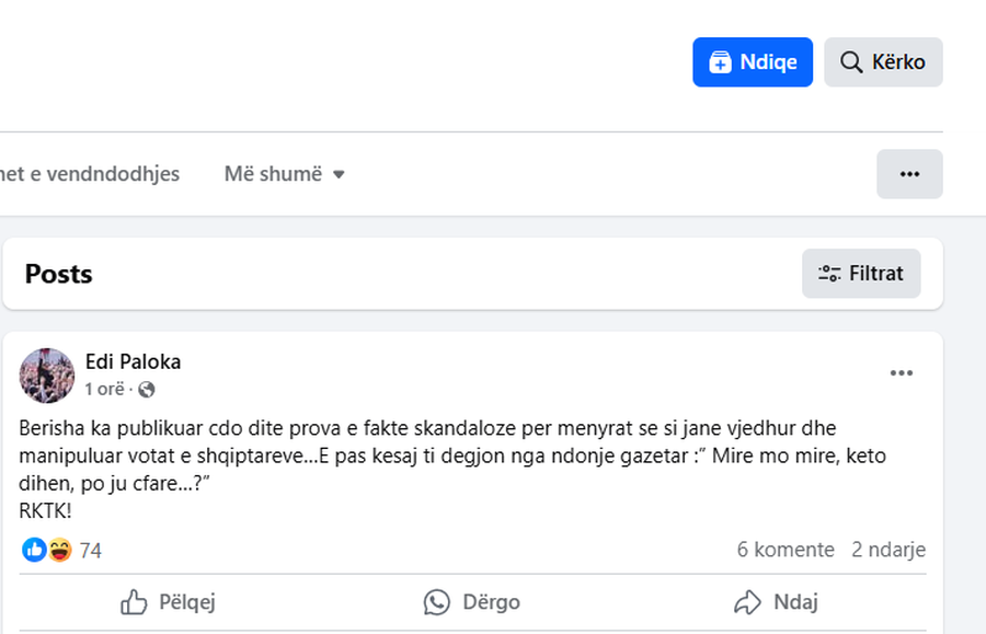 “R*pt ku t’i keni”, Paloka shpërthen ndaj gazetarëve