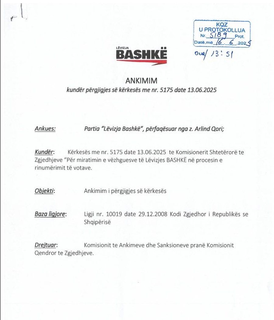 SHKRESA /Lëvizja Bashkë i del kundër Celibashit, kërkon
