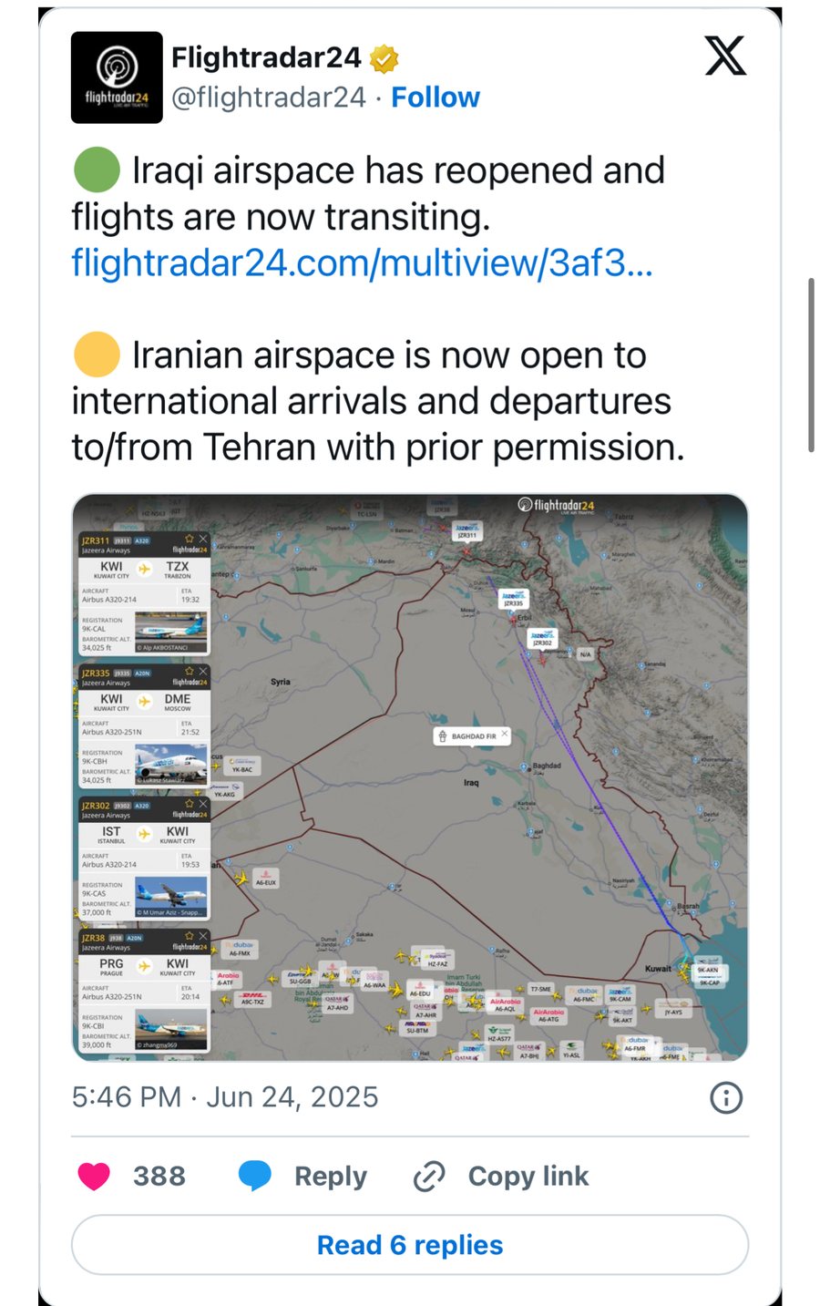 Rikthehet paqja? Pas 12 ditëve luftë, rikthehen fluturimet mbi Teheran