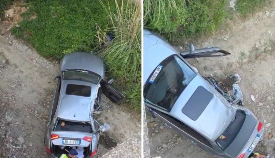 Aksident i rëndë në Elbasan! Makina bie nga ura