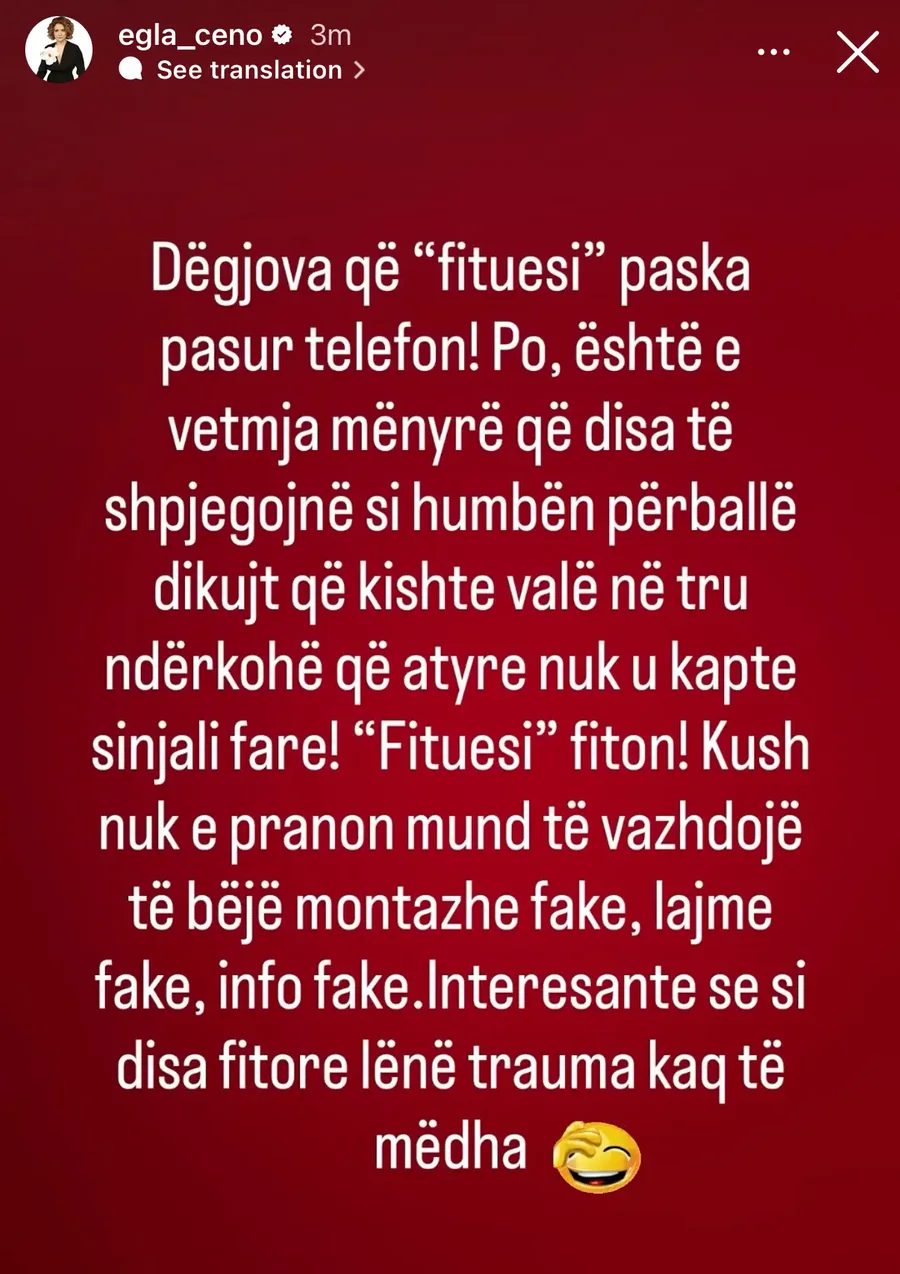 ‘Kishte telefon’/ Egla Ceno reagon ndaj akuzës së Liam: