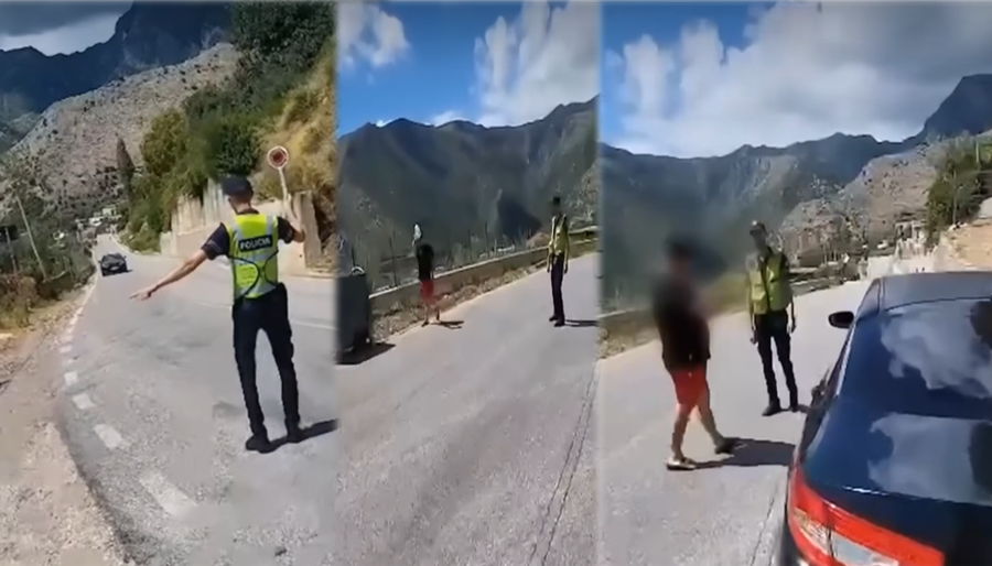 VIDEO/ Hodhi mbeturinat nga xhami i makinës, policia detyron shoferin
