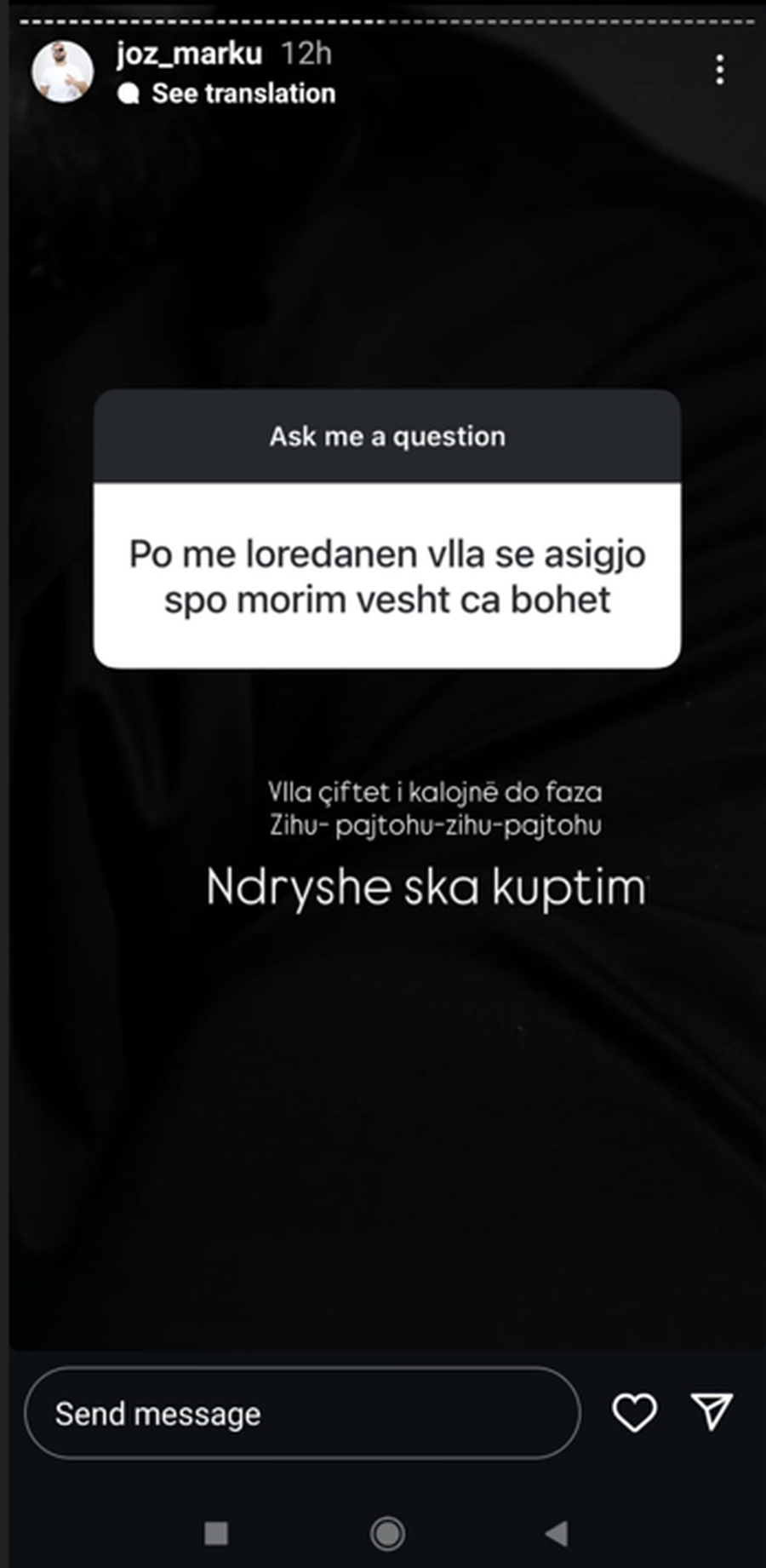 ‘Po me Loredanën ç’bëhet?, përgjigja konfuze e
