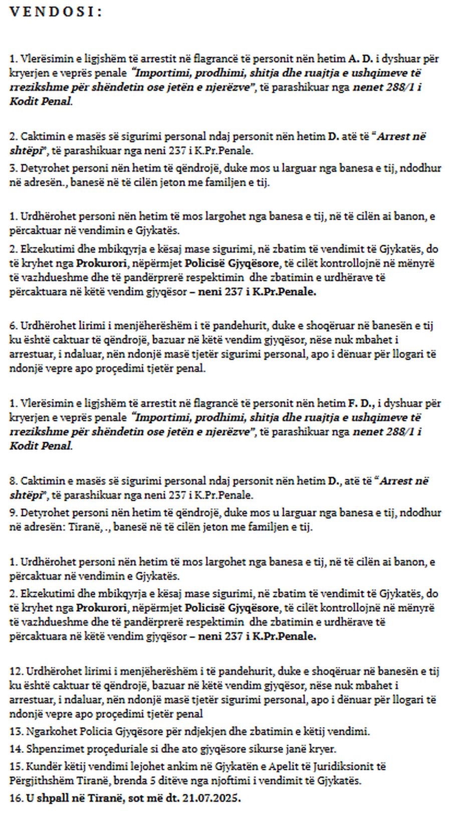 Falsifikonin datat e mallrave të biznesmenit Skifter Tagani, zbardhet