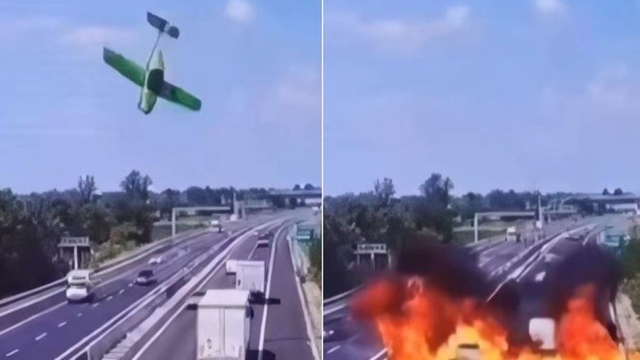 Tragjedi në Itali: Avioni bie në autostradë, humbin jetën