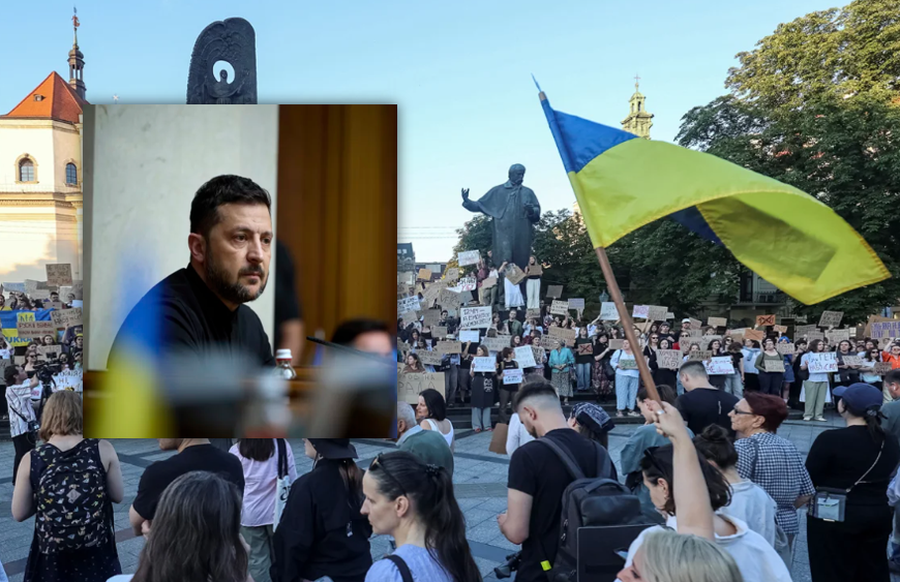 Zelensky përballet me protestat më të mëdha antiqeveritare