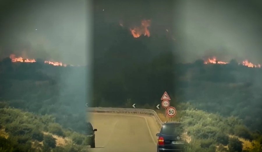 VIDEO/ Situatë apokaliptike në Delvinë! Zjarri djeg banesa, kisha