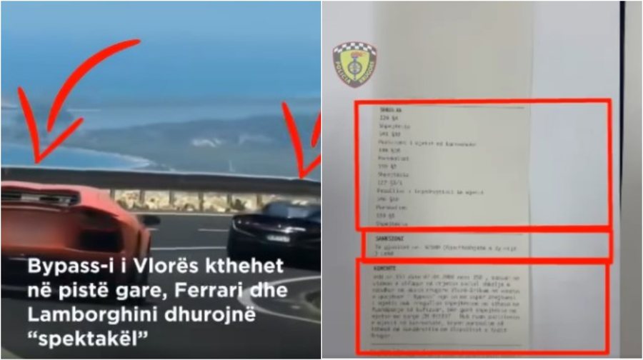 Gara luksi Ferrari - Lamborghini në Bypass-in e Vlorës përfundon