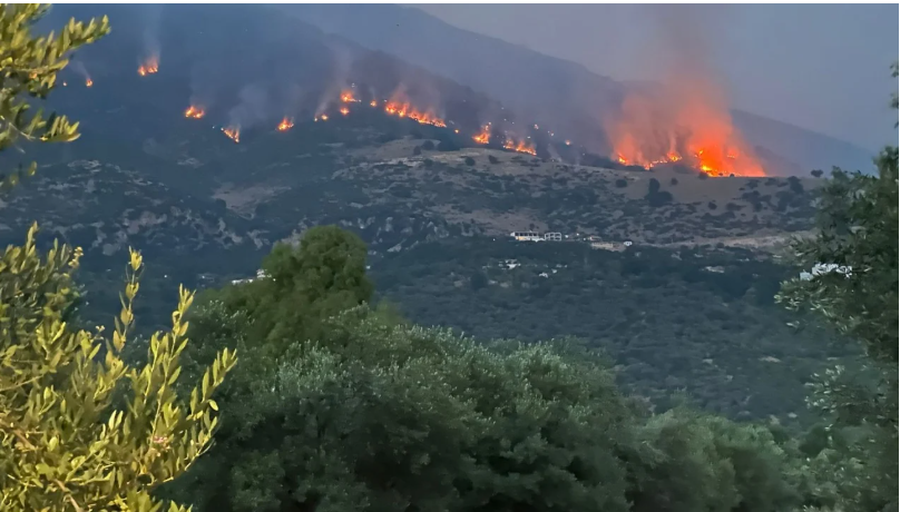 Zjarre masiv në malin e Borshit dhe në Piqeras, flakët