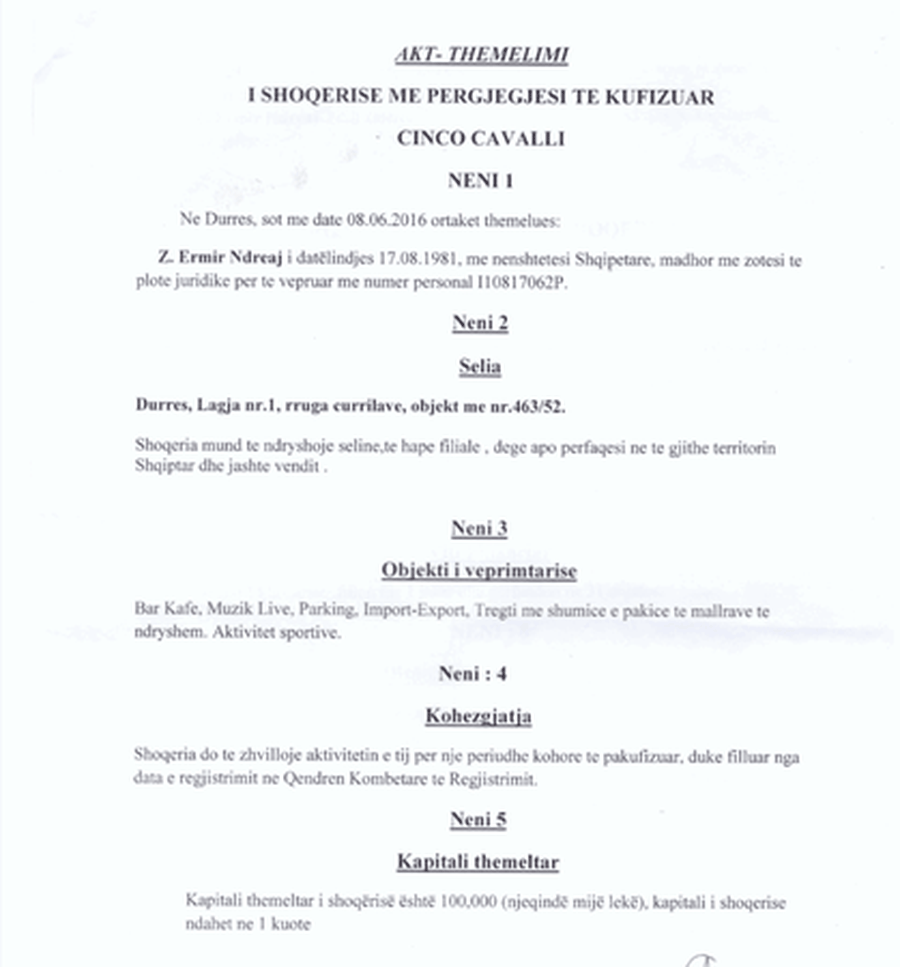 Arrestohet nga SPAK si bos kokaine, “Cinco Cavalli” mohon lidhjet me