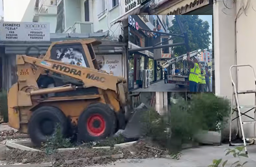 Vinçi në Durrës shkul kioskat dhe tendat, Rama nxjerr pamje nga