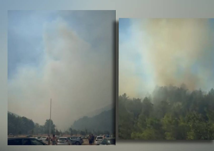 VIDEO/ Zjarr te ‘Syri i Kaltër’ në Sarandë, evakuohen