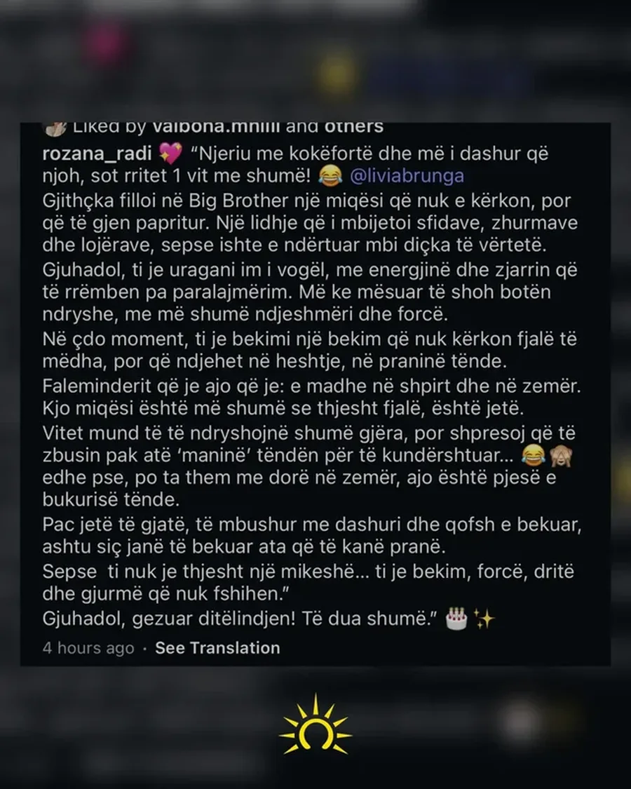 Vazhdon miqësia mes Livias dhe Rozana Radit? Ja çfarë