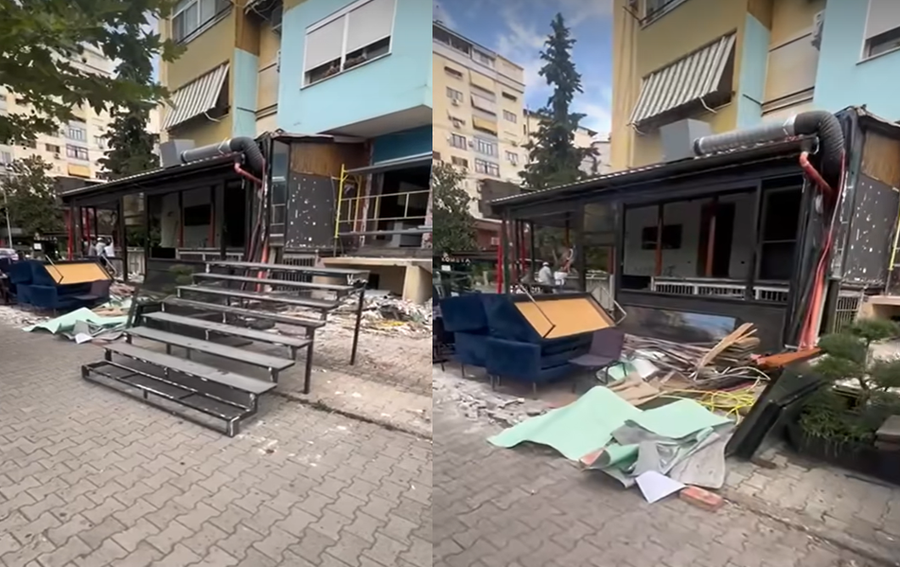 Karriget e lokalit të kthyer përmbys, Rama publikon pamjet nga aksioni