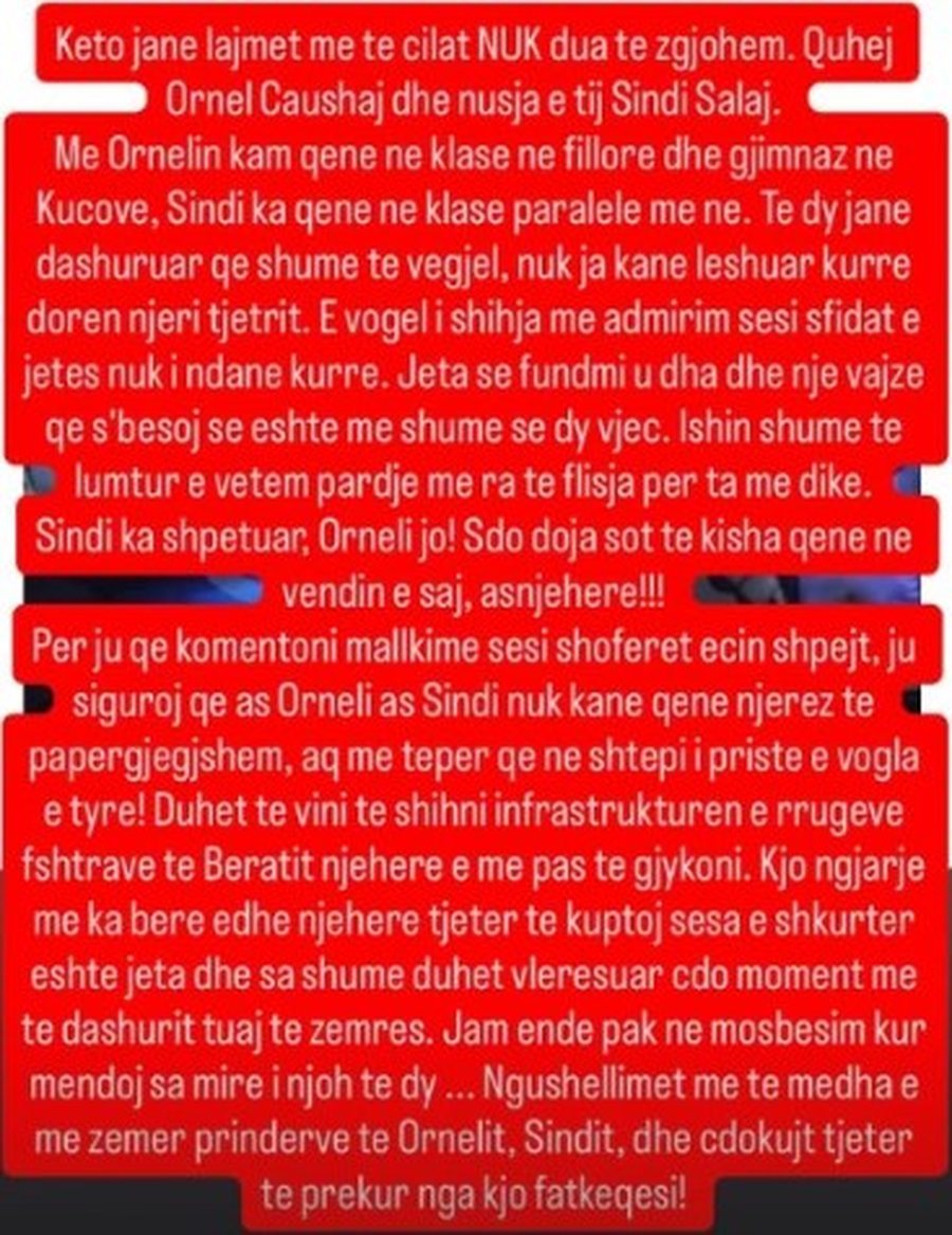 “Të dashuruar që në gjimnaz...”/ 29-vjeçari