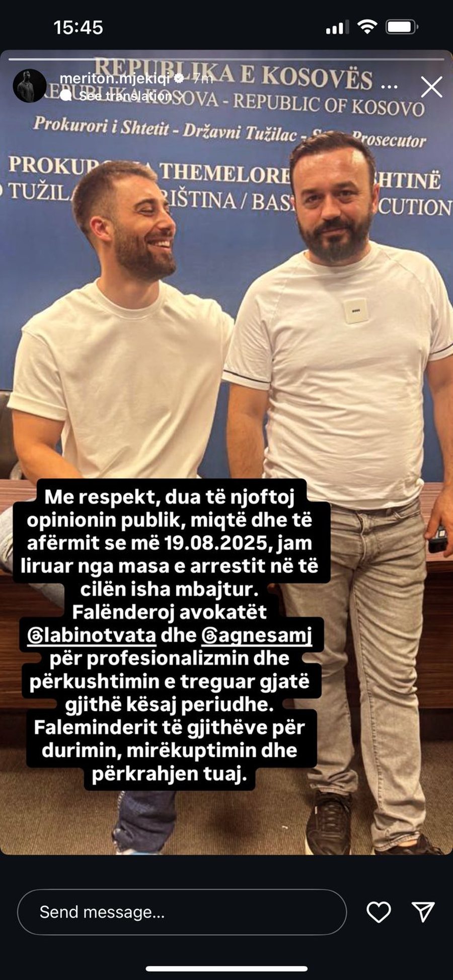4 javë në burg, Meriton Mjekiqi del nga qelia dhe ka një