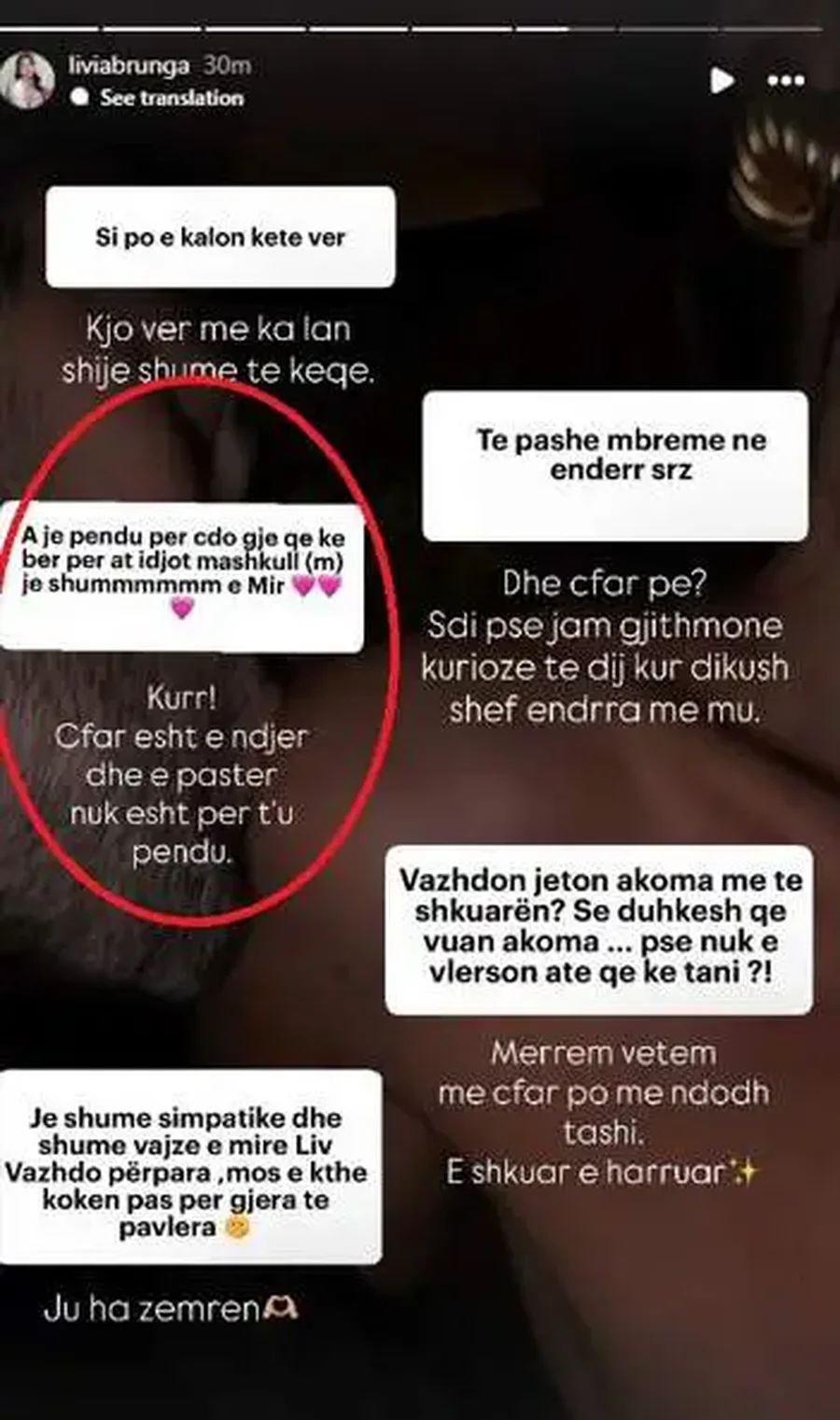 A është penduar Livia Brunga për marrëdhënien e kaluar
