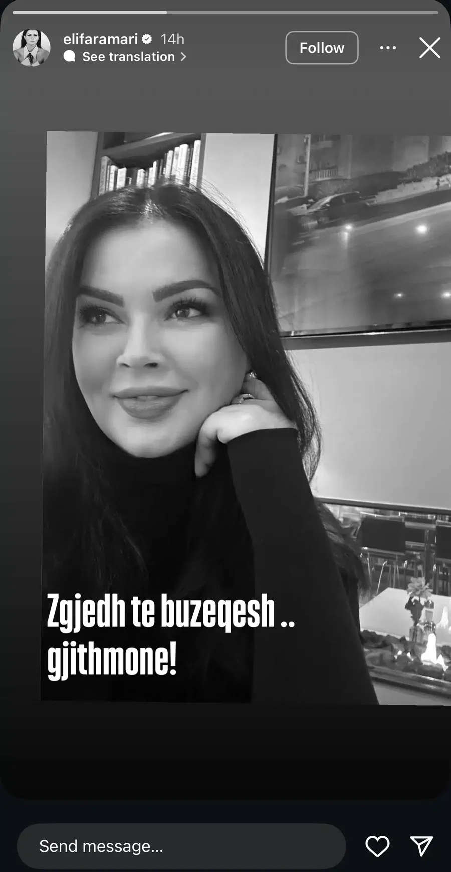 FOTO/ Eli Fara reagon publikisht pasi vajza e saj, Marina Fara, u kap me