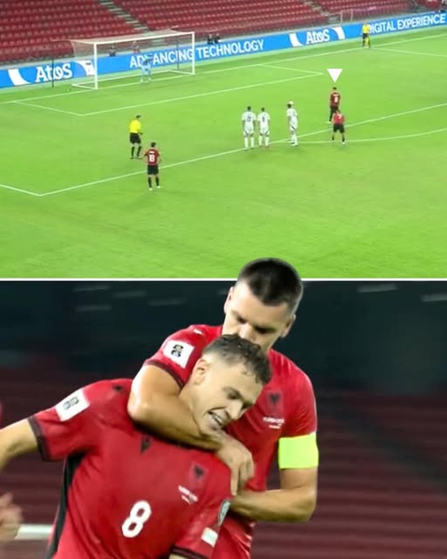 Gooool! Asllani con Shqipërinë në avantazh me penallti