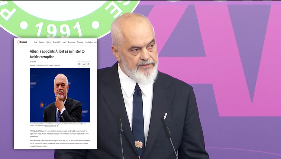 Ministrja virtuale, Reuters për "Diellën": Rama nuk dha