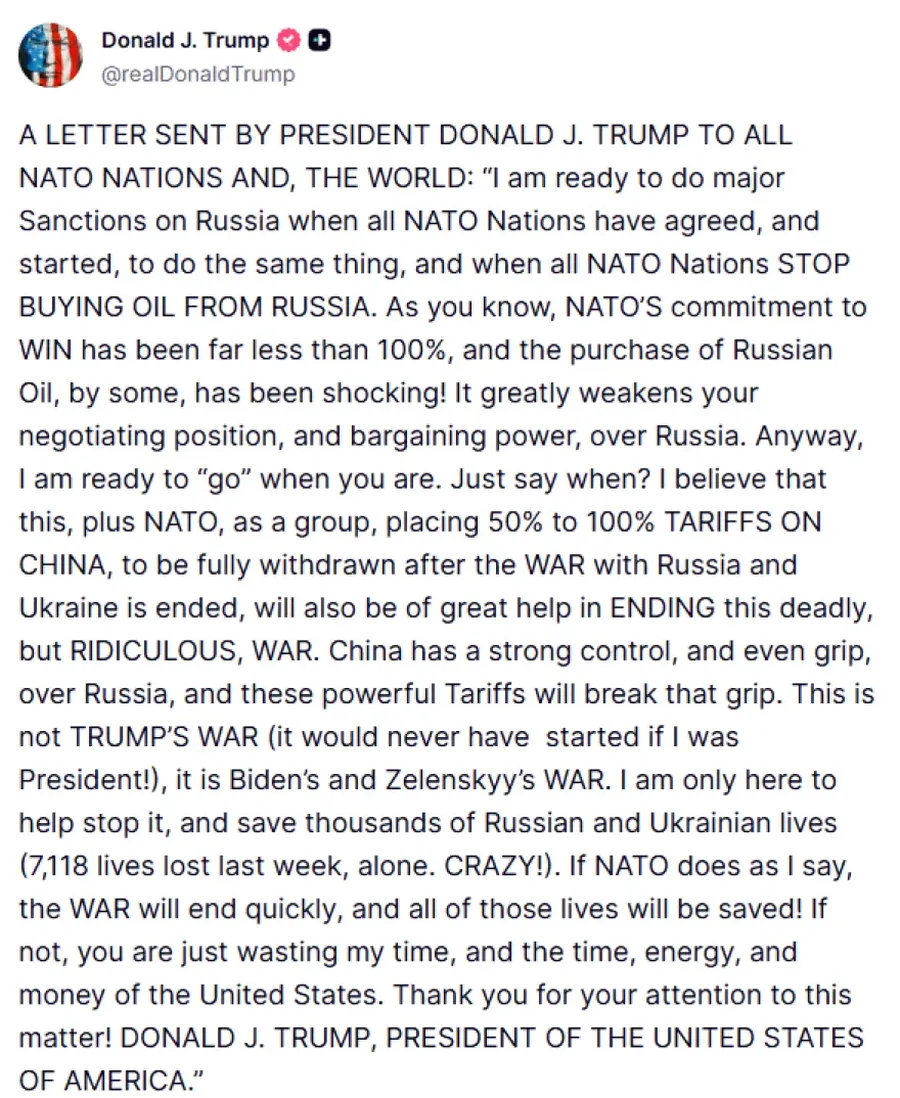 Trump letër NATO-s: Nëse bëni atë që ju them, lufta