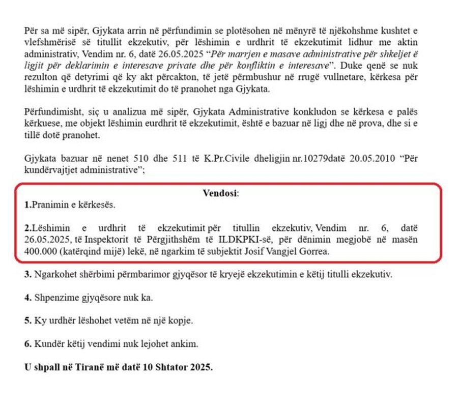 Probleme me pasurinë/ Kryebashkiaku i Divjakës, Josif Gorrea, refuzon