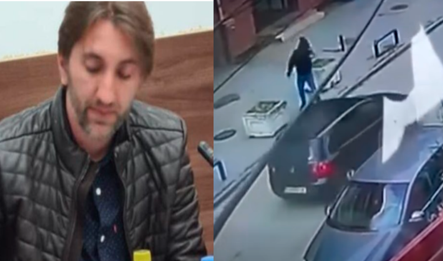 VIDEO/ Momenti kur personi i maskuar pl*gosi kandidatin shqiptar në