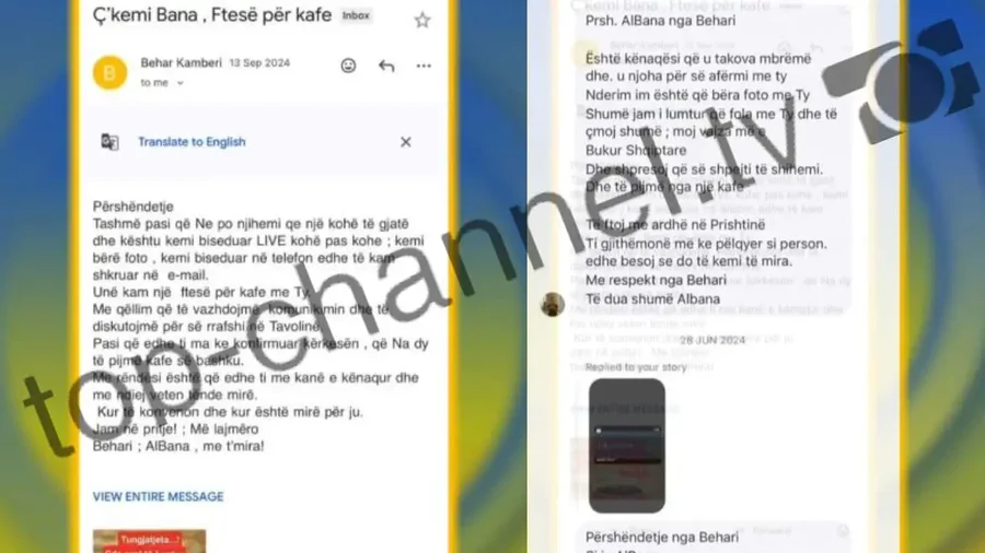 FOTOT/ 'Email' për kafe, moderatorja nxjerr mesazhet e mjekut