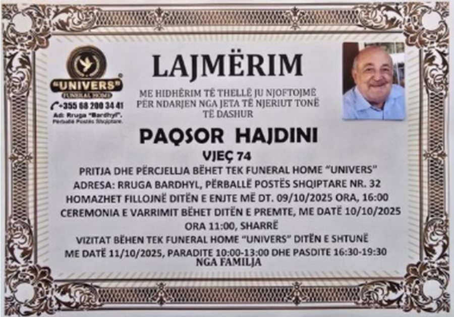 U dhu*nua dy muaj më parë barbarisht, ndahet nga jeta Paqsor Hajdini,