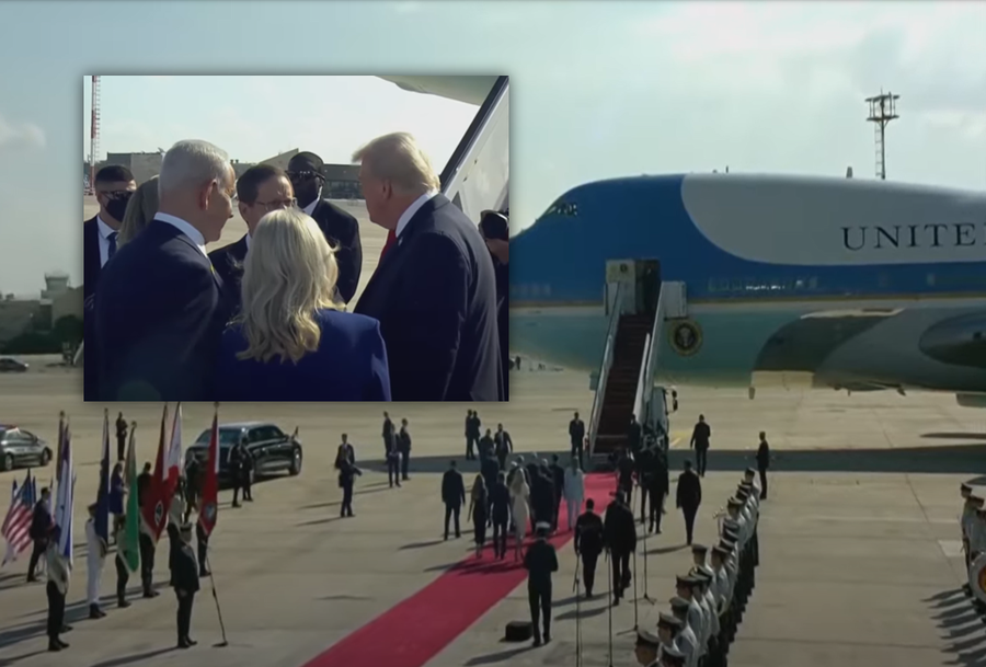 VIDEO/ Trump mbërrin në Izrael, Netanyahu dhe Herzog e presin me tapet