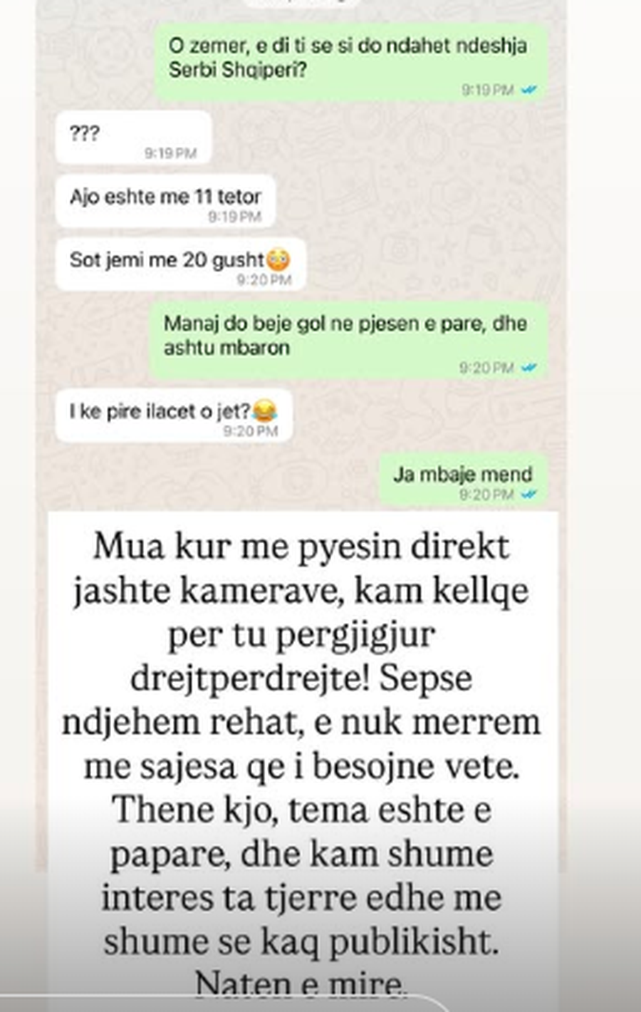 Debati i saj me Kiara Titon u bë publik, Luizi ironizon Dojna Memën: