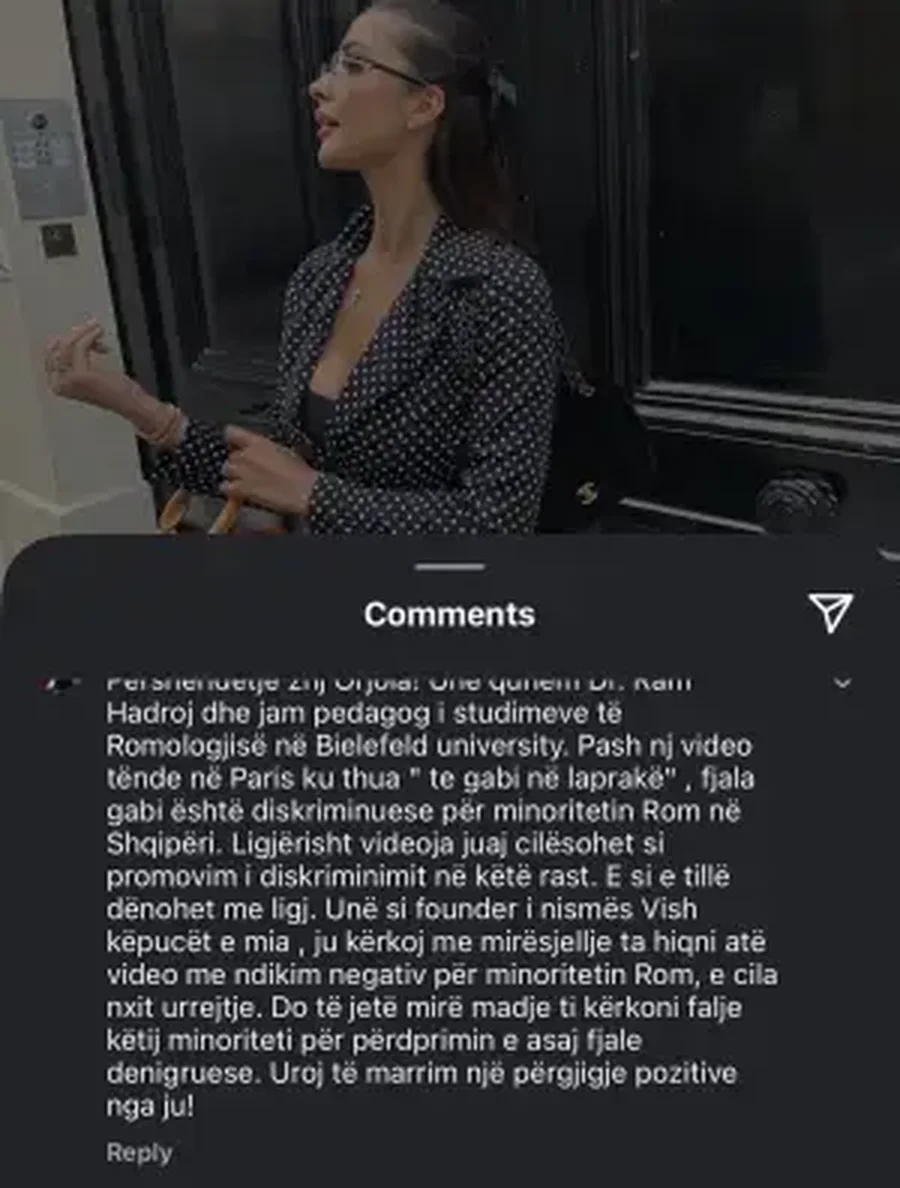 Përdori fjalën ofenduese për komunitetin Rom, Oriola Marashi