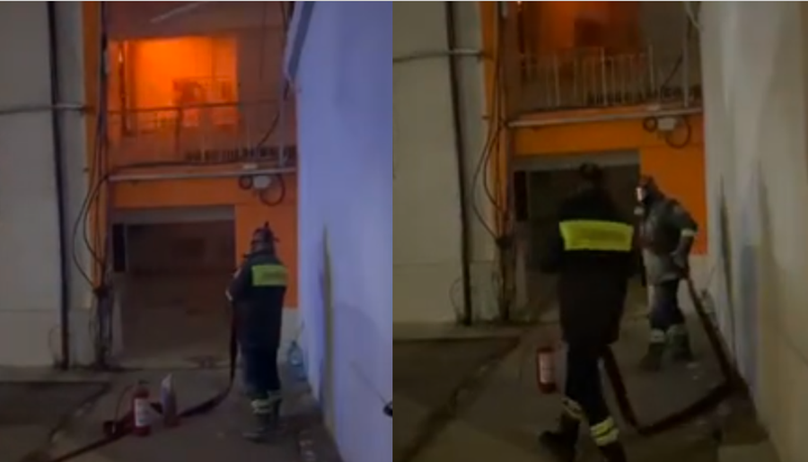 VIDEO/ Shpërthen në fl*kë kabina elektrike e pallatit,