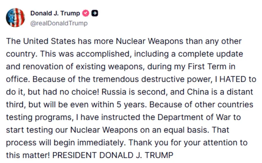 Shkaktoi shqetësim global, pse Trump urdhëroi testet bërthamore