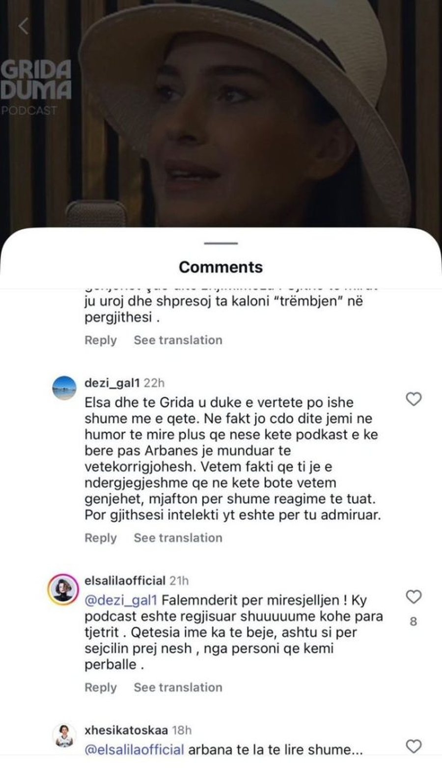 Ndryshim 'radikal' tek 2 podcastet, Elsa Lila thumbon Arbana Osmanin