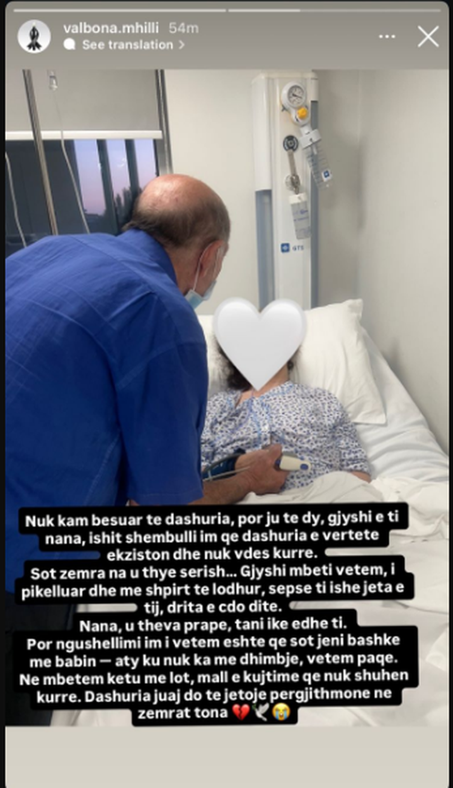 “Sot jeni bashkë me babin”, Valbona Mhilli humb njeriun e