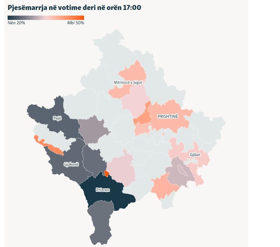 Pjesëmarrje e ulët në balotazhin e komunave në Kosovë: