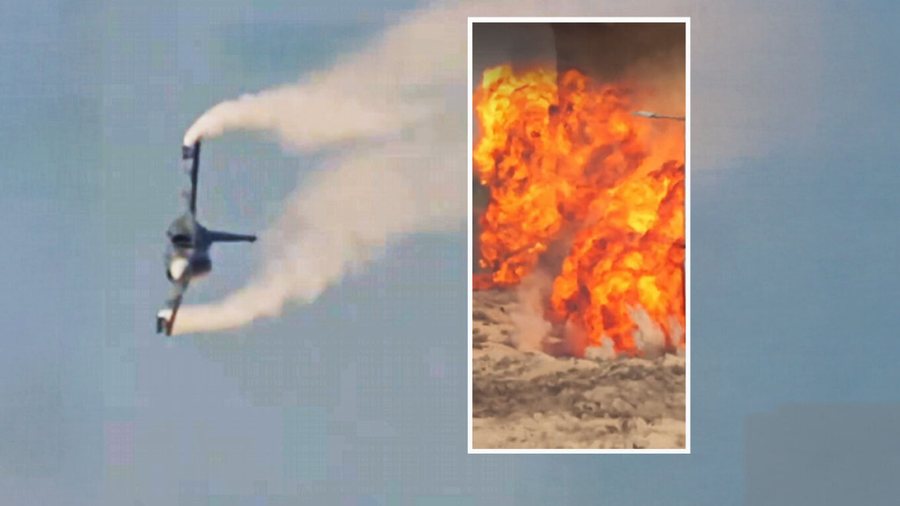 Video e re e rrëzimit të avionit luftarak në Panairin Ajror