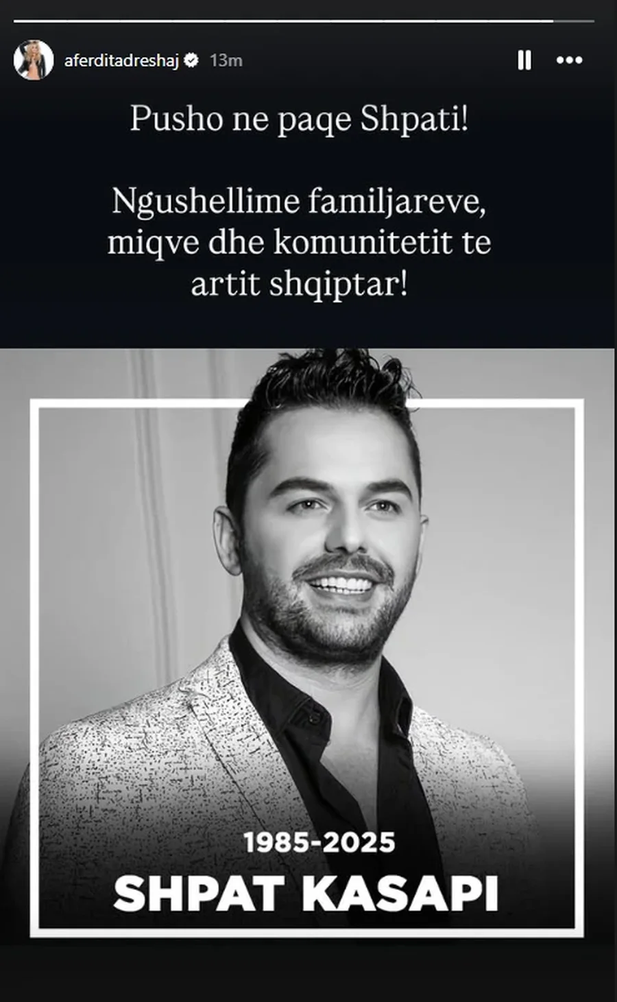 Për shumë vite ishin bashkë, Afërdita Dreshaj