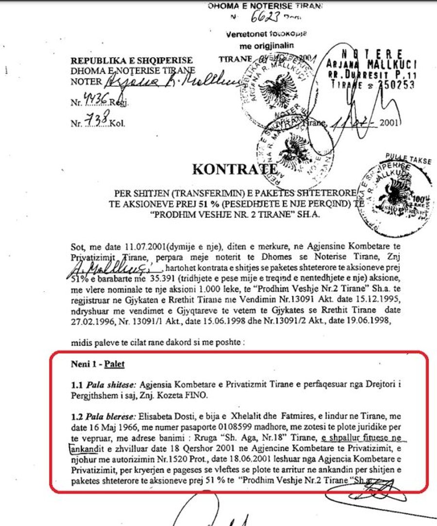 Elisabeta Dosti në hetim për pastrim parash, “pazari” 1