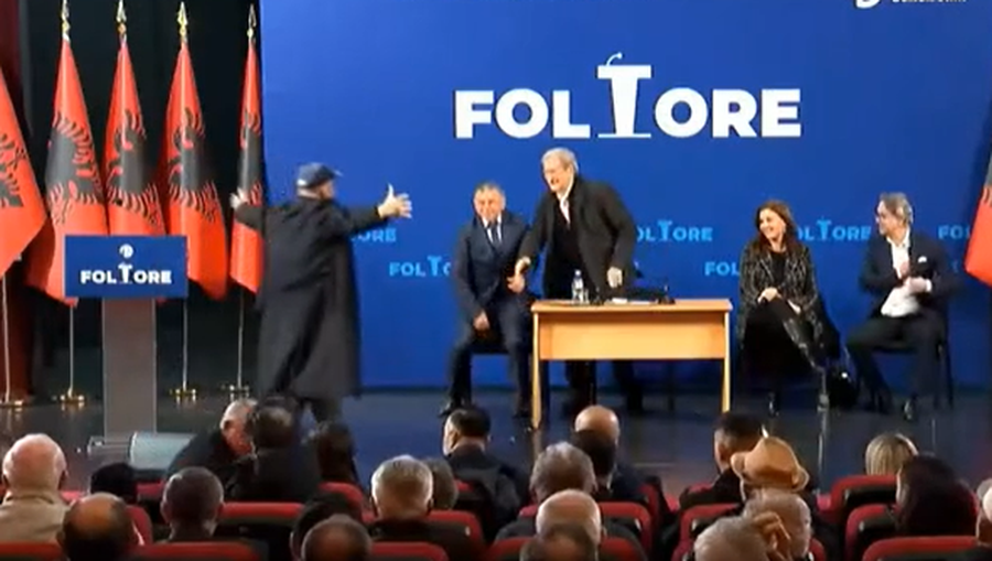VIDEO/ Simpatizanti donte të takonte Berishën, truproja e tërheq