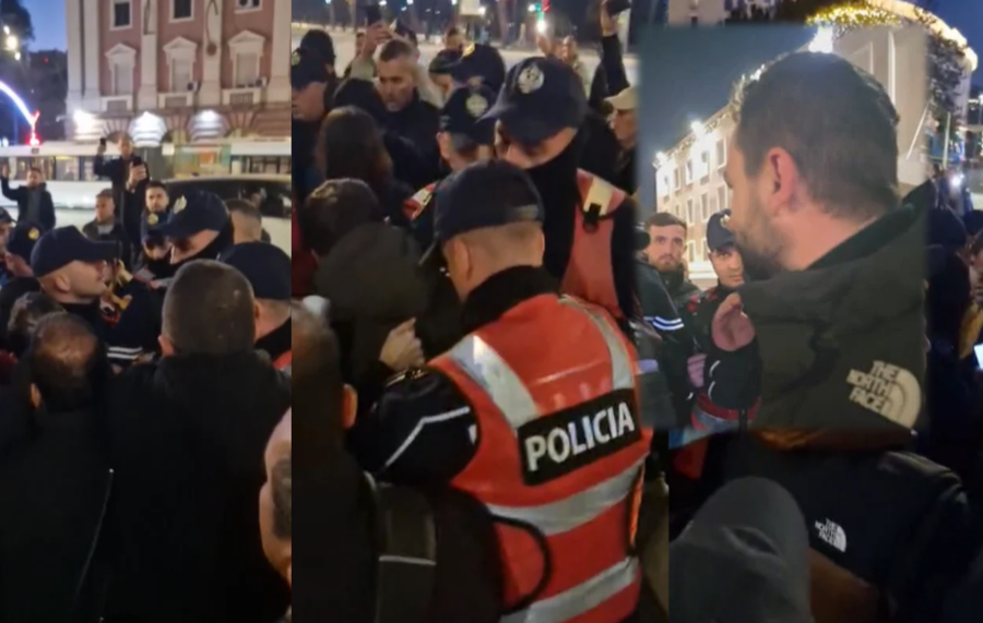 VIDEO/ Përplasje me policinë gjatë protestës, Adriatik Lapaj